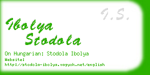 ibolya stodola business card